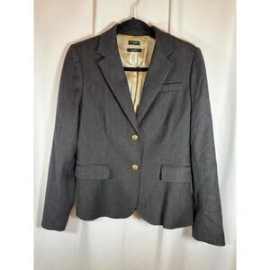 J. Crew Boys Size Small Wool black Tone Gold Buttons and lining Schoolboy Jacket